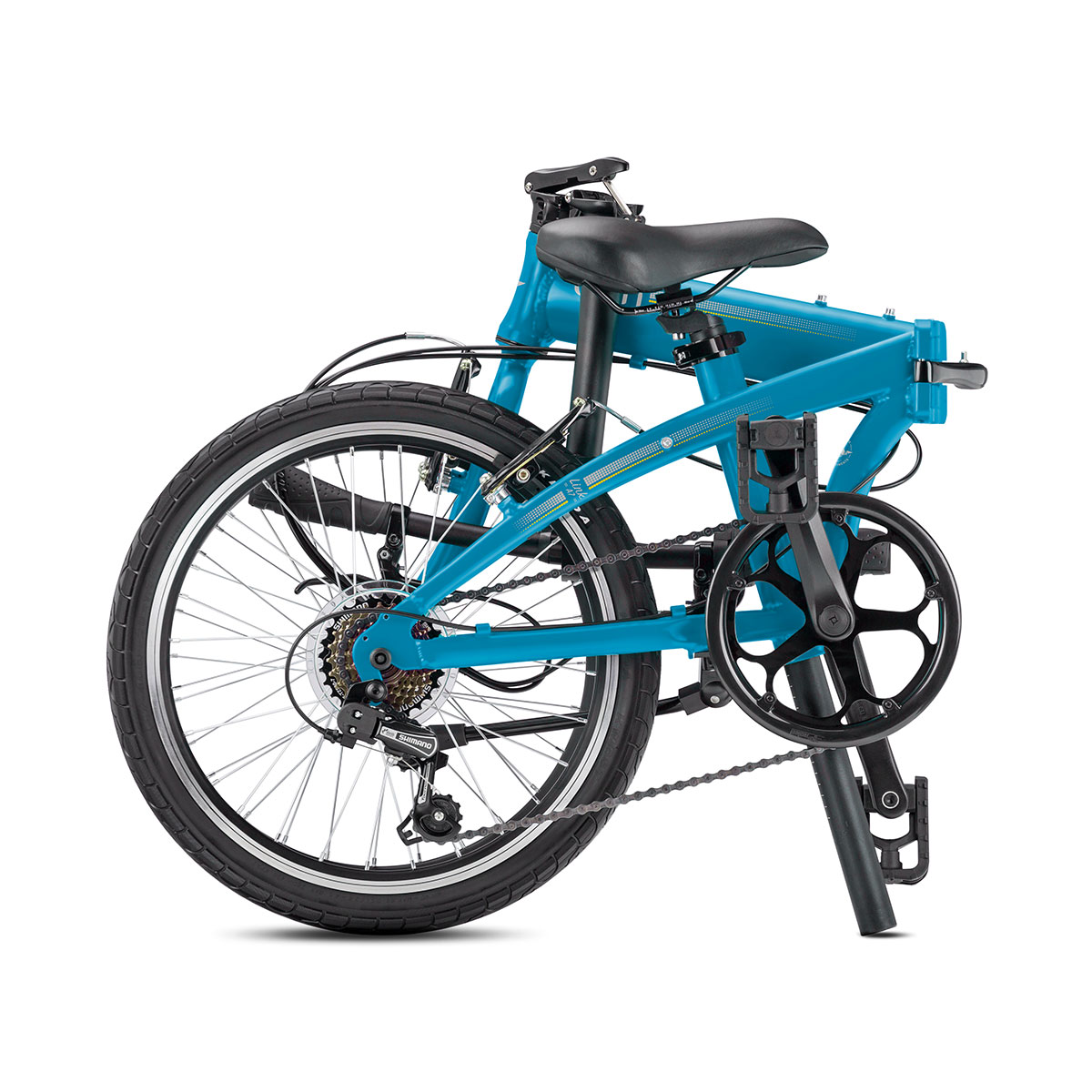 Bicicleta Plegable Urbana Tern Link A7 R20 7v (Matte Blue/Silver) - Imagen 2