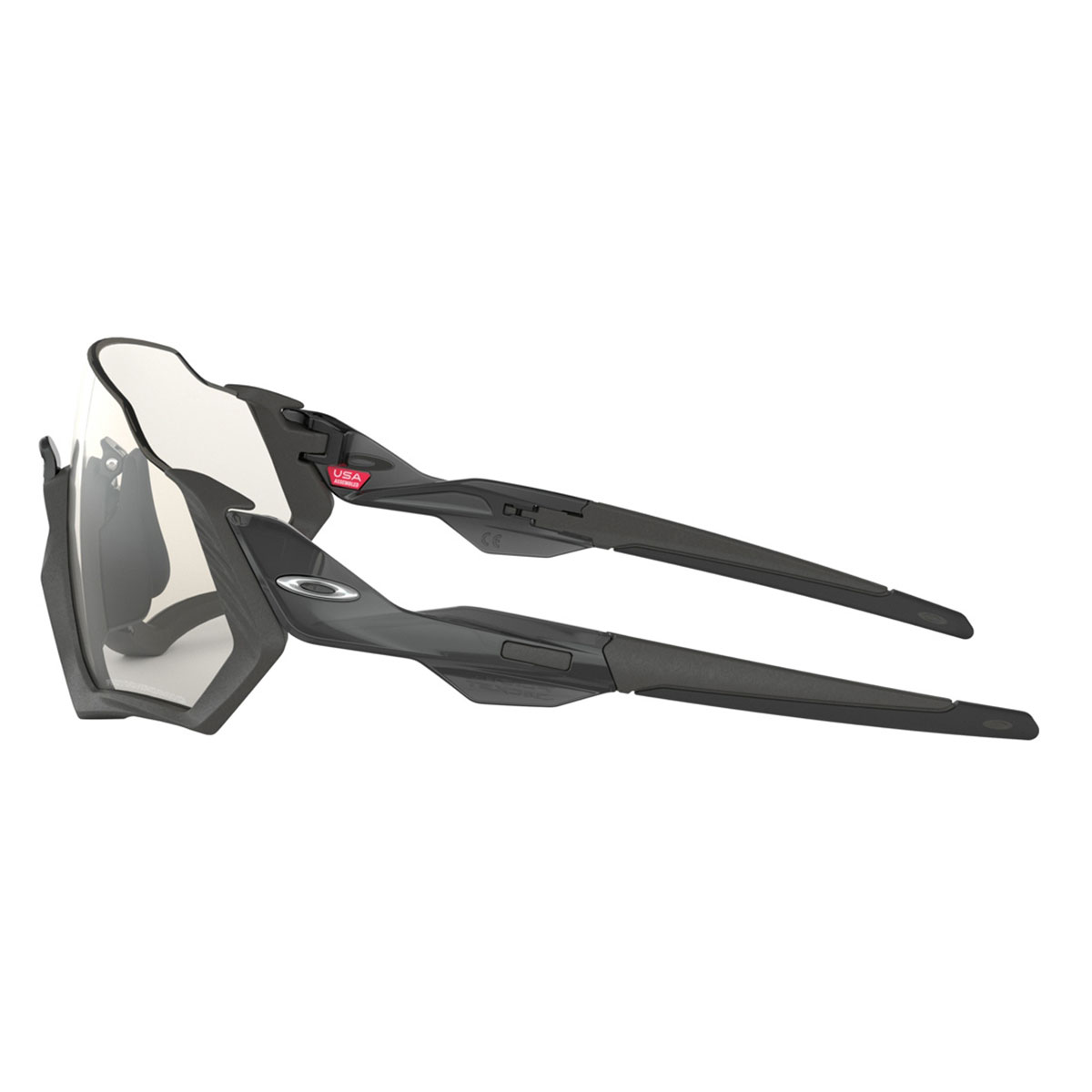 Lentes De Sol Oakley Flight Jacket (Steel/Black Ink - Clear Black Iridium Photocromic) - Imagen 2