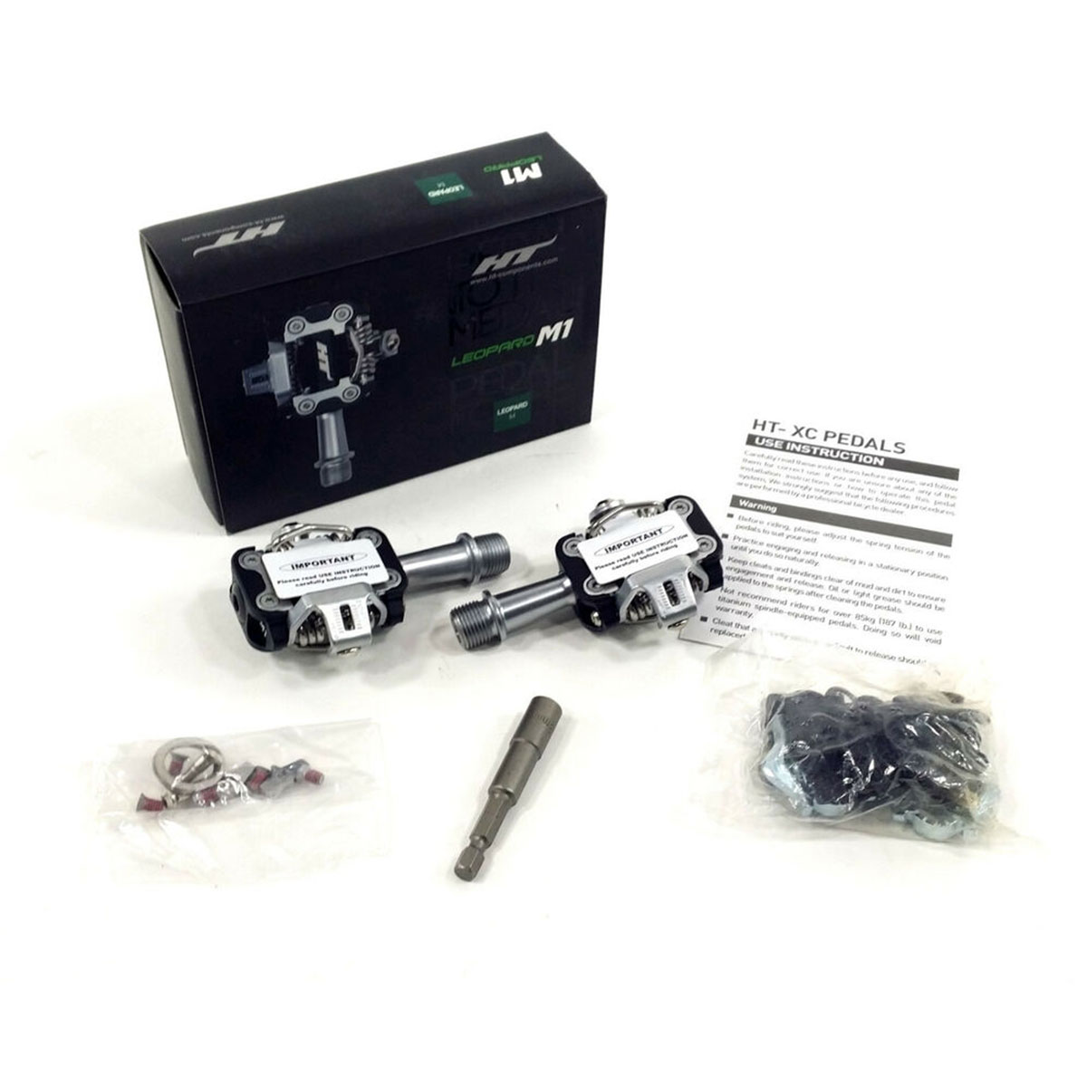 Pedales Automáticos Mtb HT Leopard M1 (Stealth Black) - Imagen 3