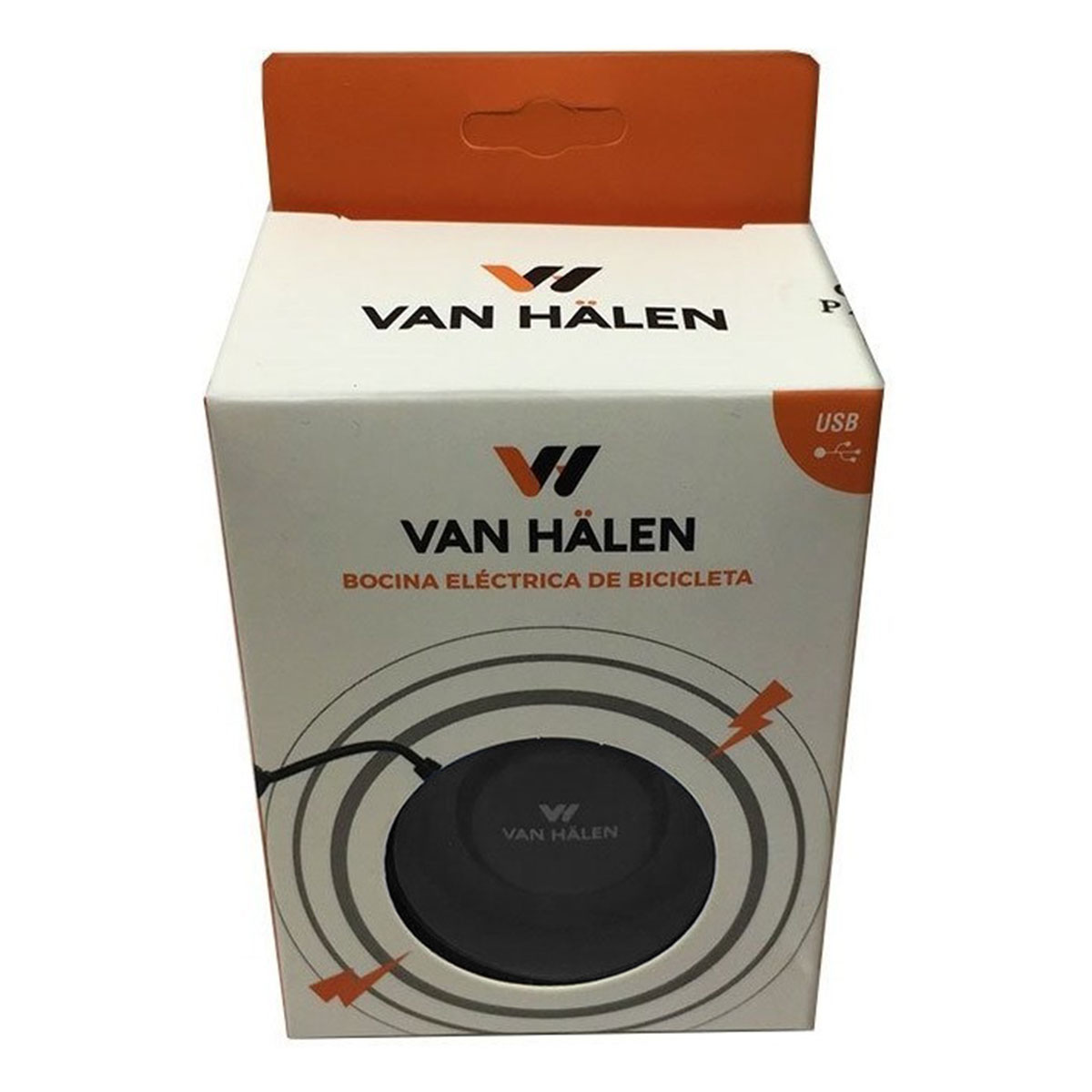 Timbre Bocina Eléctrica Bicicleta Van Halen Usb (Negra) - Imagen 3