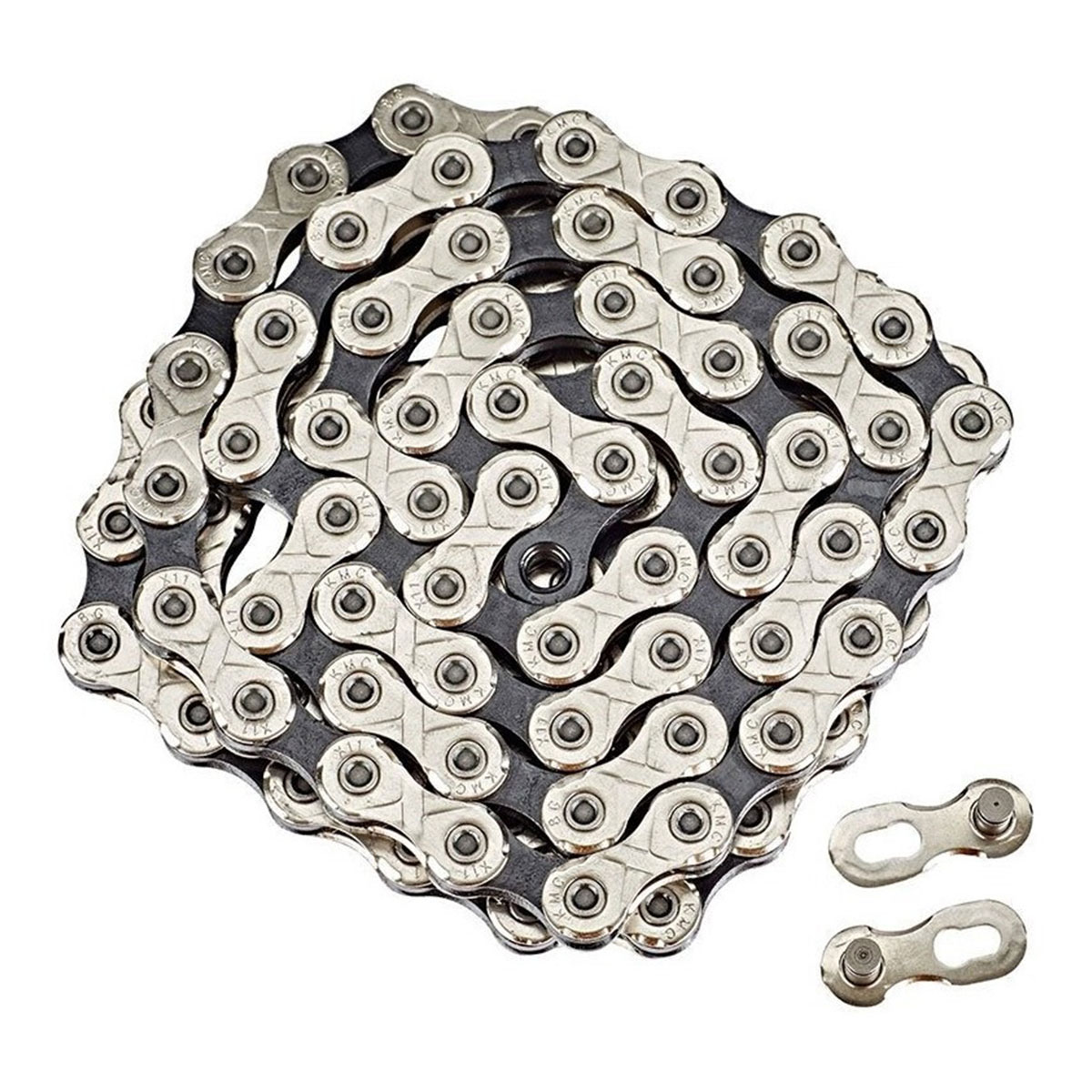 Cadena KMC X10 116L 10v Sin Caja (Silver/Black) - Imagen 2