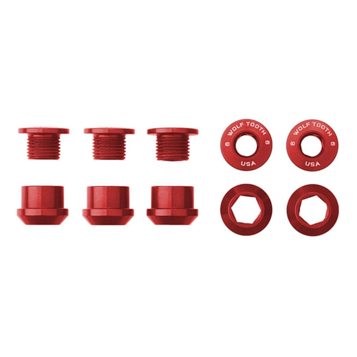 Tornillos Para Plato Wolf Tooth Chairing Bolts 5 (Rojos)