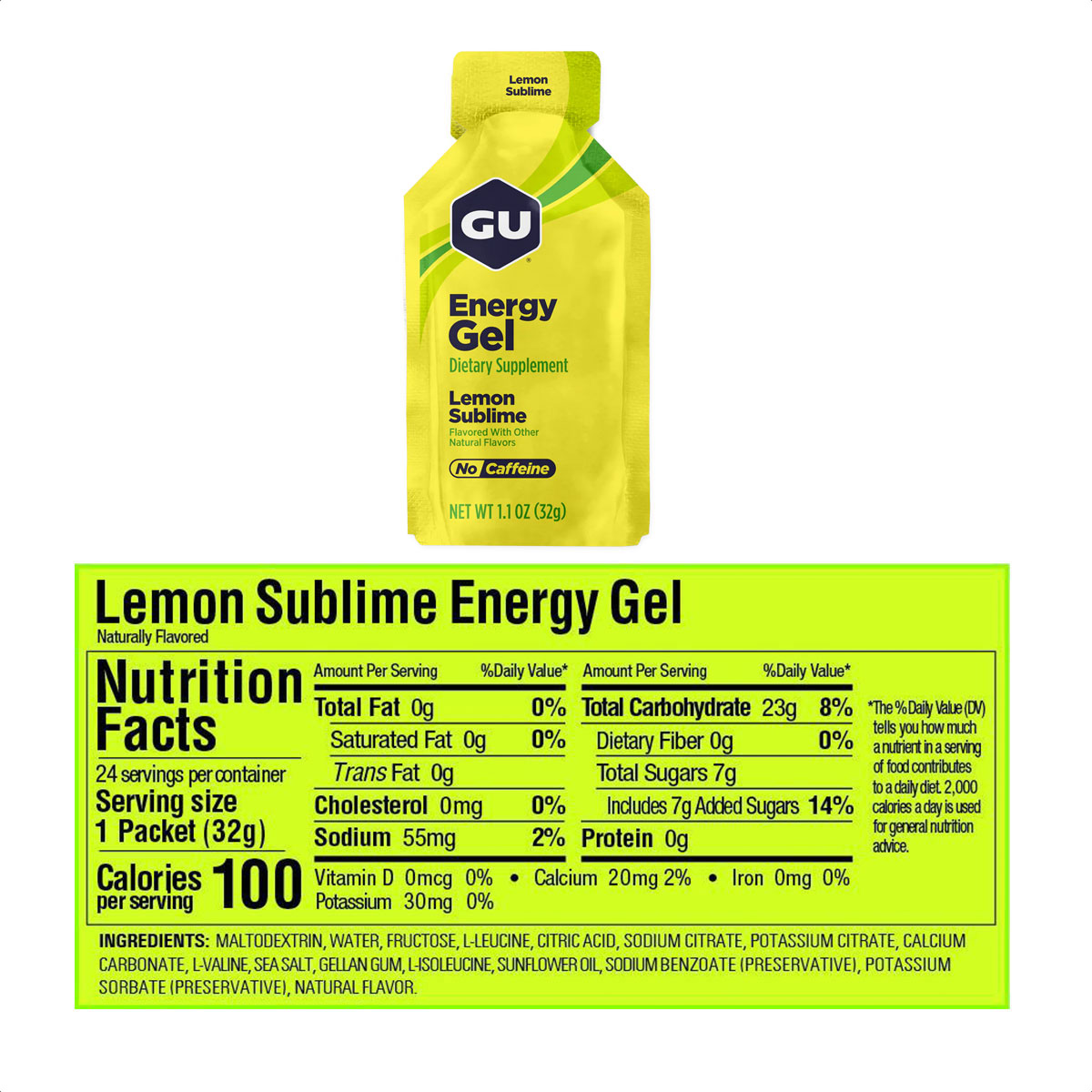 Gu Energy Gel (Lemon Sublime - Sin Cafeína) - Imagen 2