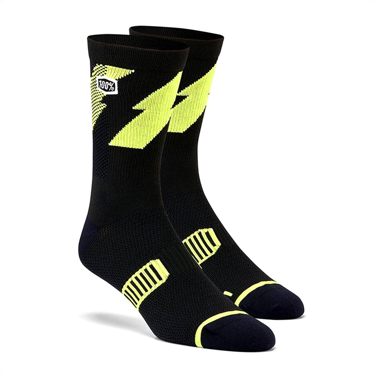 Medias Ciclismo 100% Bolt Performance Crew 6" (Lime)