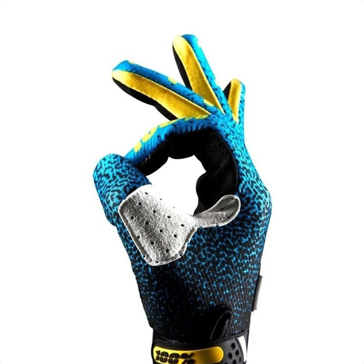 Guantes 100% Ride100percent Ridefit 2018 (Cyan/Black) - Imagen 3