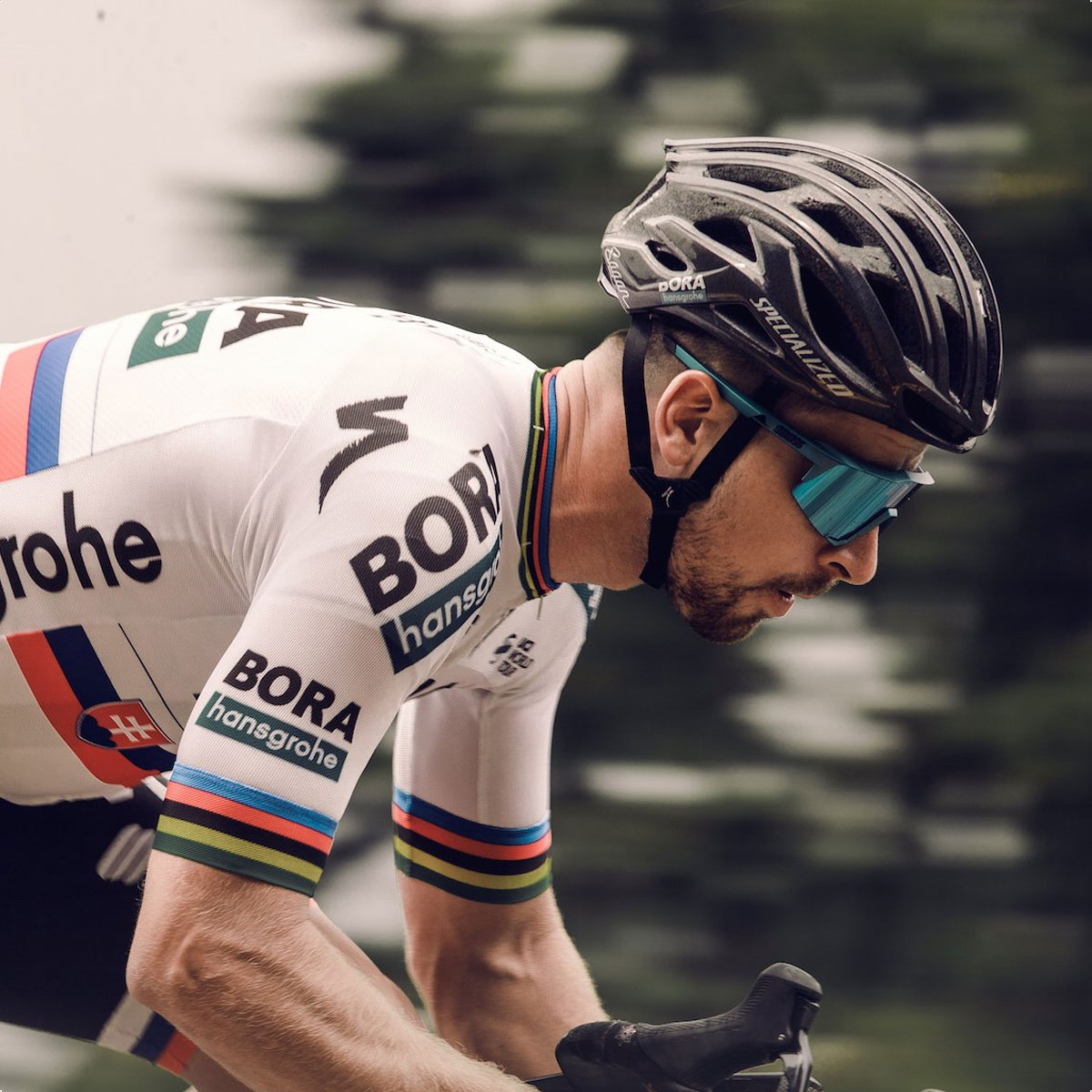 Lentes De Sol Ciclismo 100% Speedcraft (Soft Tact Black - Ice Blue) - Imagen 3