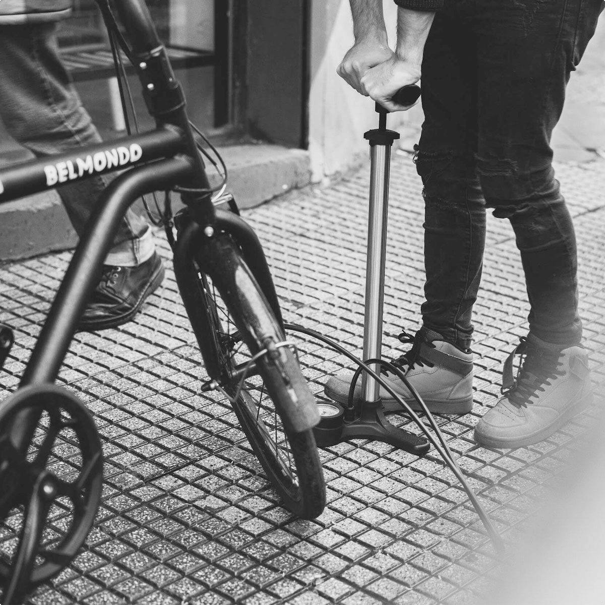 Inflador De Pie Belmondo P-High Manómetro (160psi) - Imagen 3