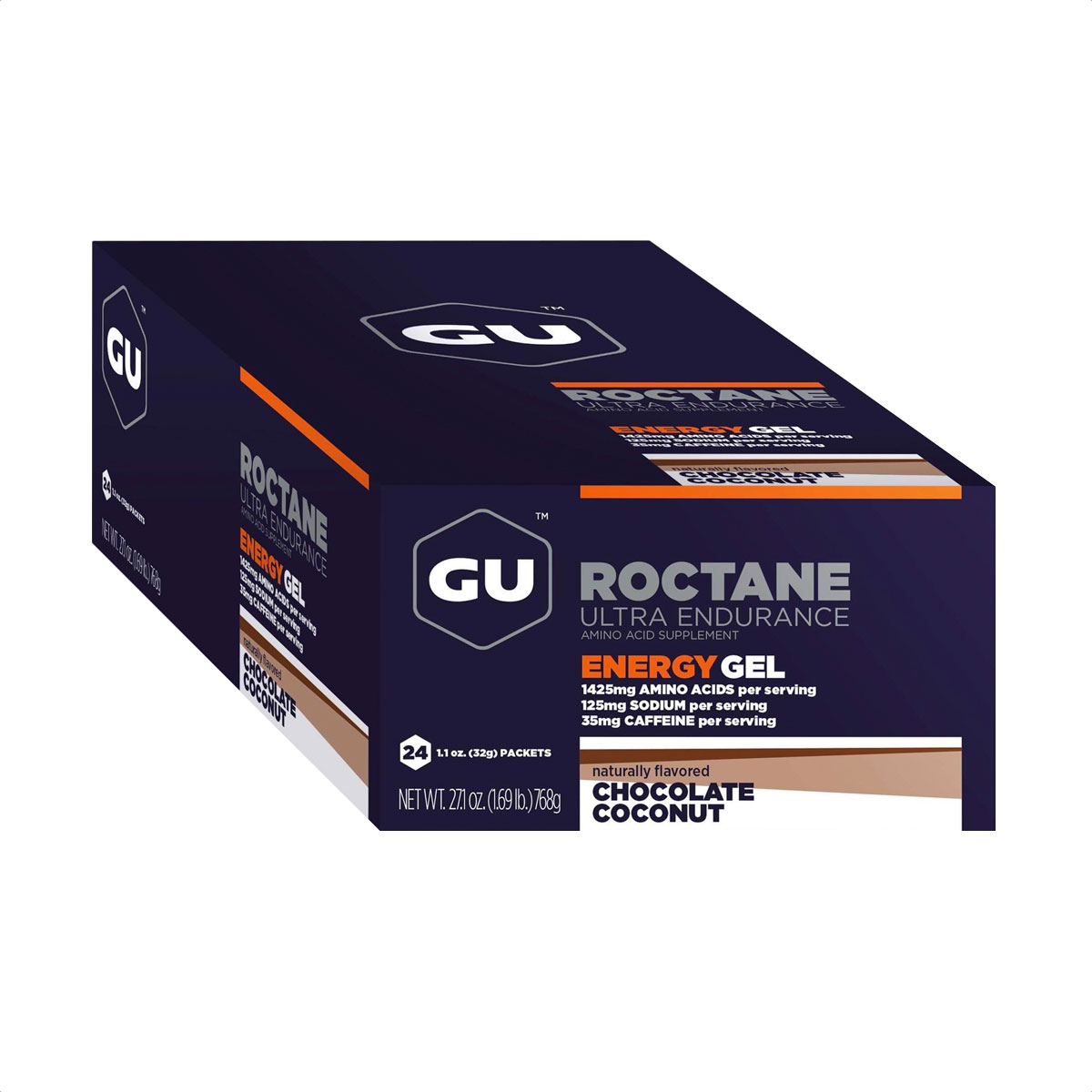 Gu Roctane Energy Gel Caja x24 (Chocolate Coconut - 35mg cafeína)