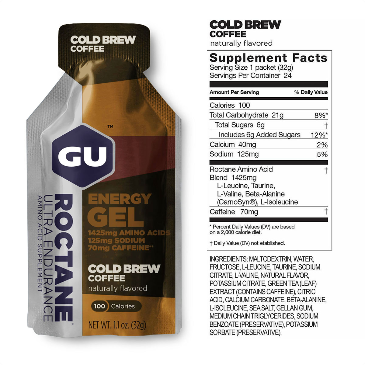 Gu Roctane Energy Gel Caja x24 (Cold Brew Coffee - 70mg cafeína) - Imagen 2