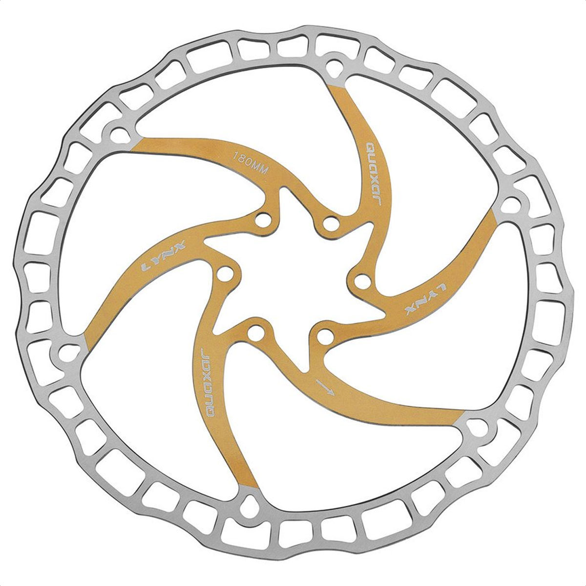 Rotor Disco Quaxar Lynx 160mm 6 Tornillos (Dorado)