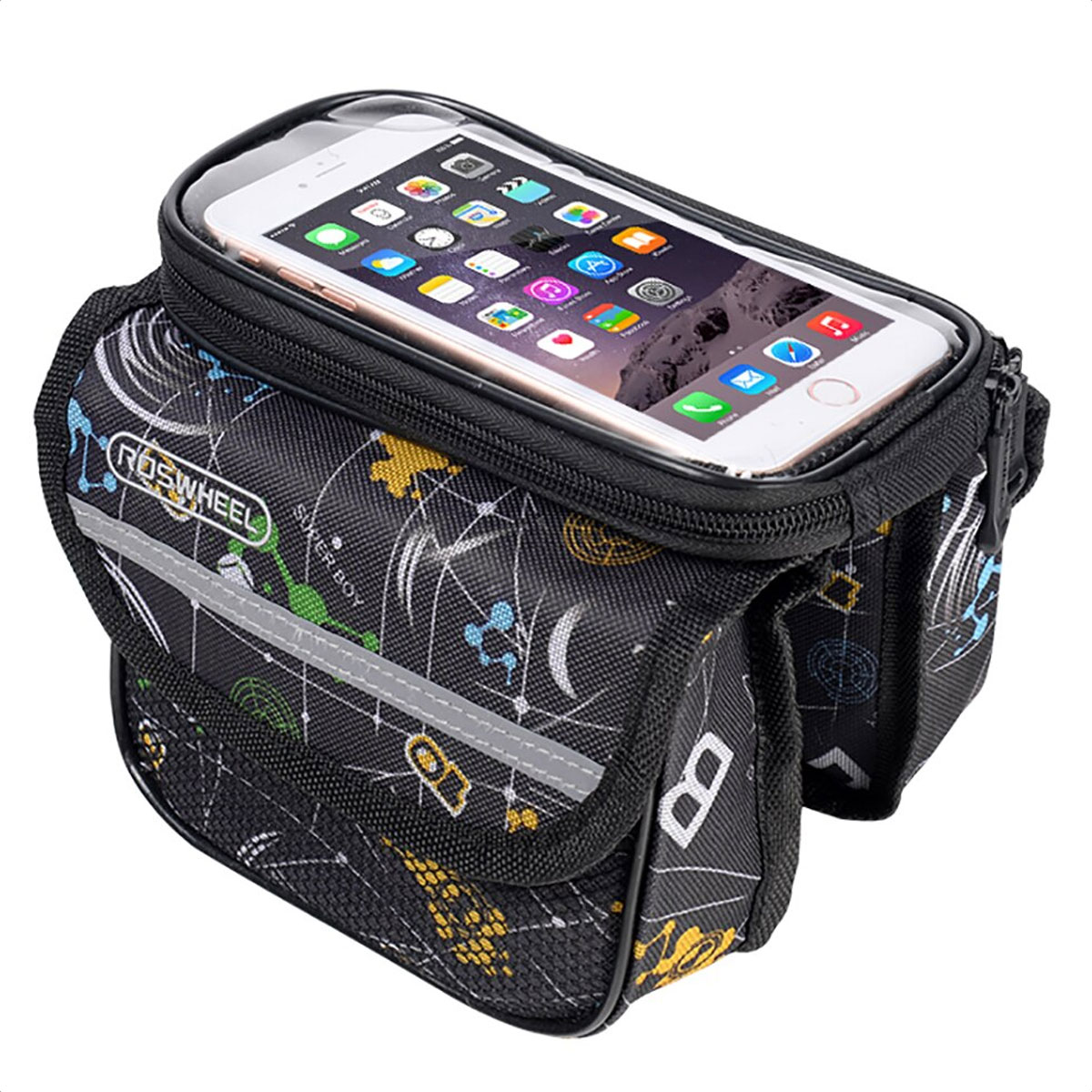 Bolso Bicicleta Roswheel Double Frame Bag (Colorful Gray)