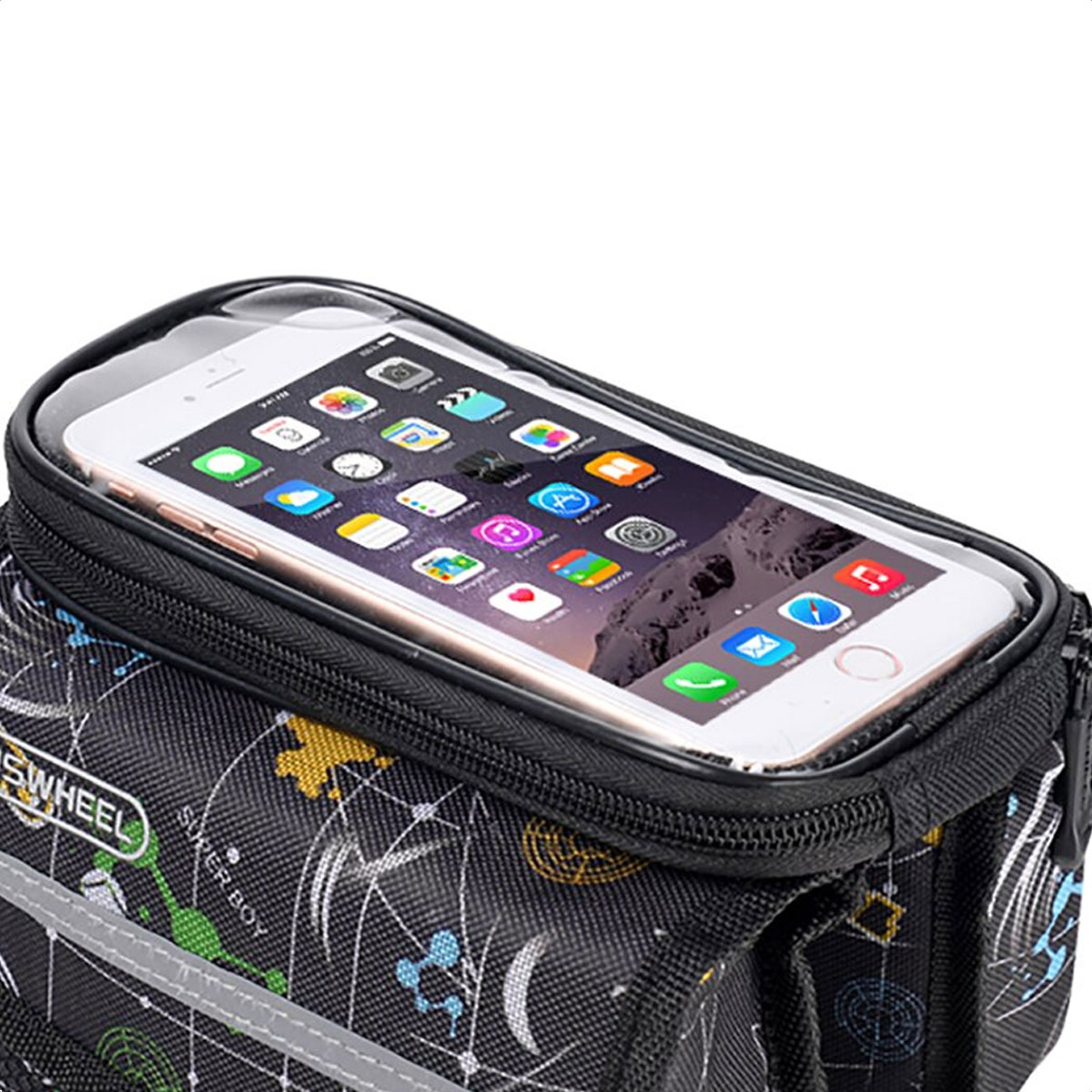 Bolso Bicicleta Roswheel Double Frame Bag (Colorful Gray) - Imagen 2