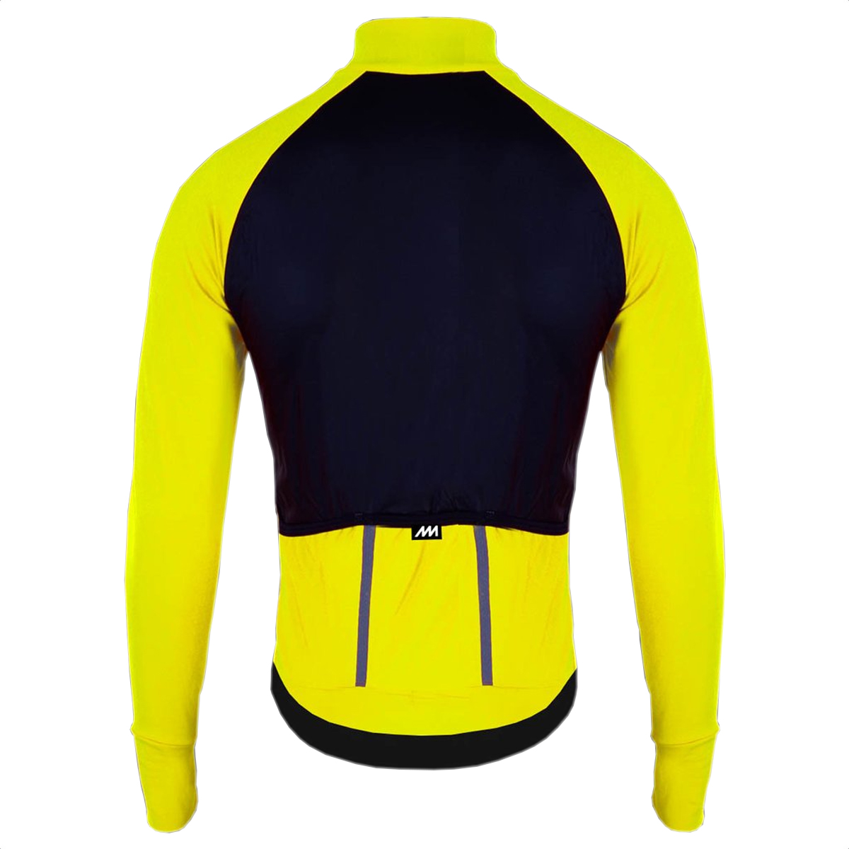 Campera Ciclismo Magenta 2.9 Frizada Con Rompeviento (Negro/Amarillo Fluo) - Imagen 2