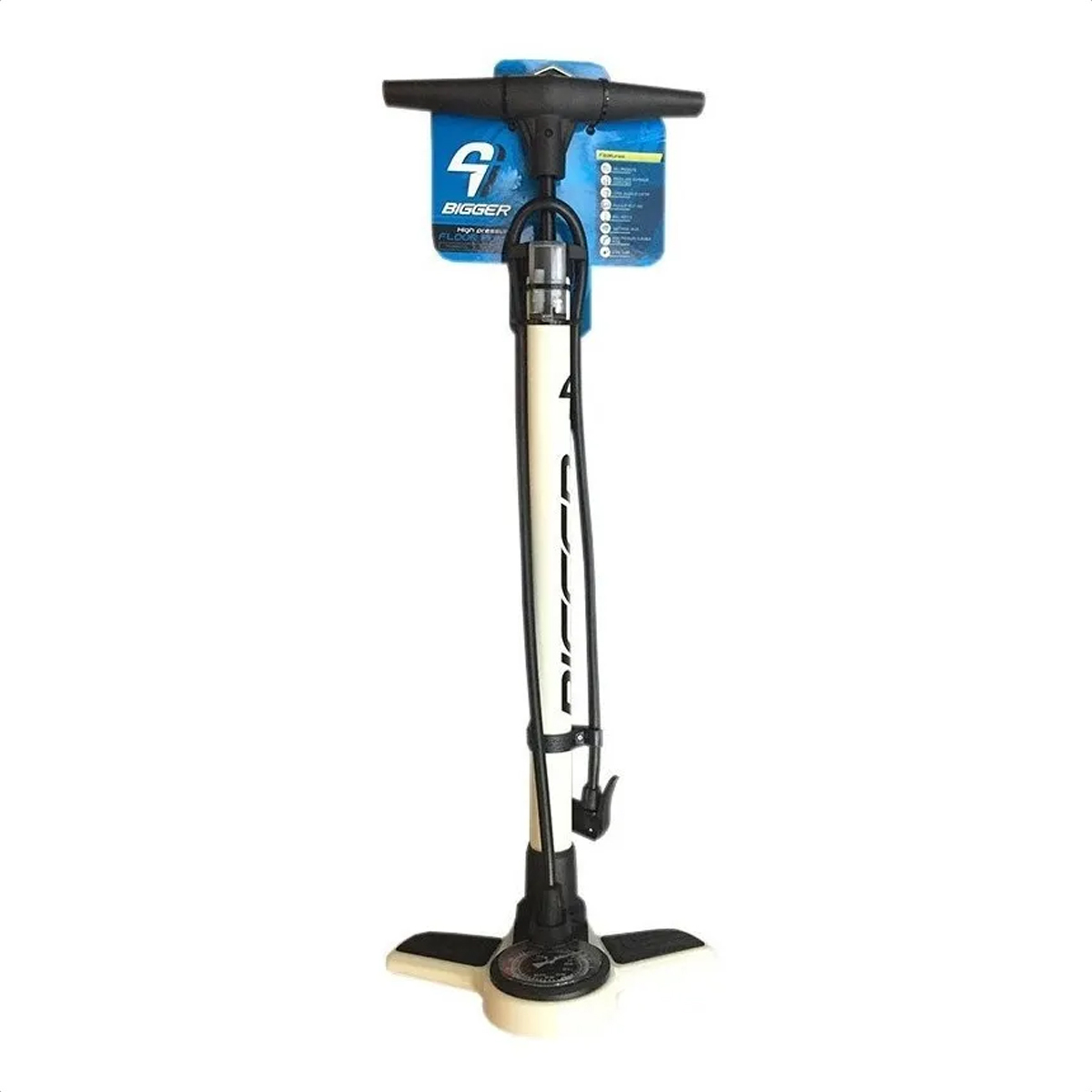 Inflador De Pie Bigger High Pressure Colores Blanco (160psi)