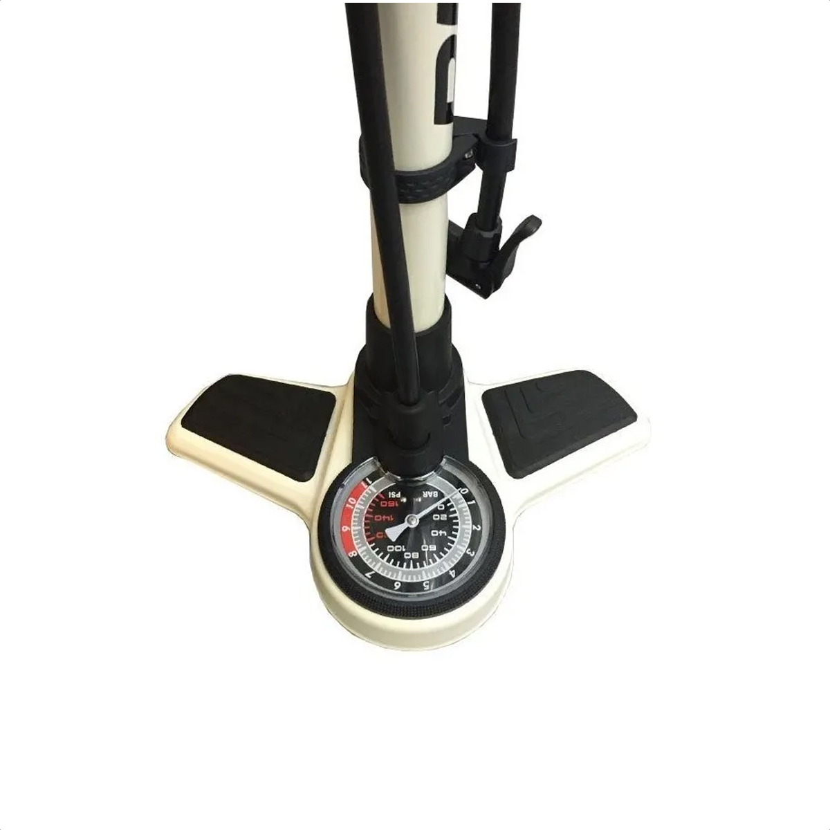 Inflador De Pie Bigger High Pressure Colores Blanco (160psi) - Imagen 2