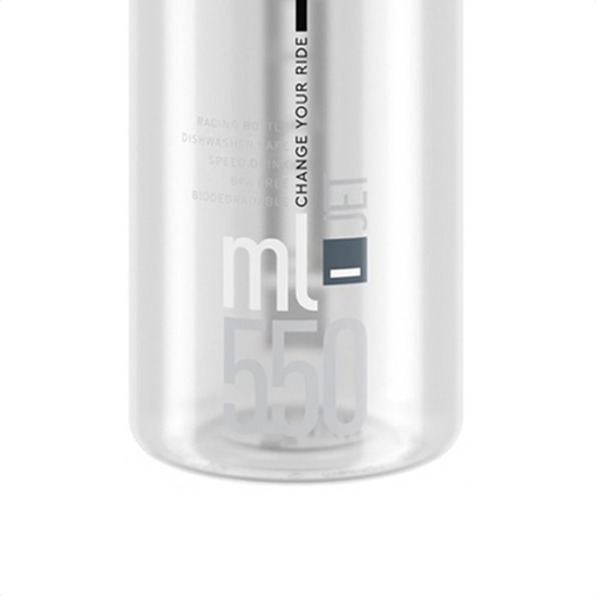 Caramañola Elite Jet 550ml Biodegradable (Clear-Black) - Imagen 3