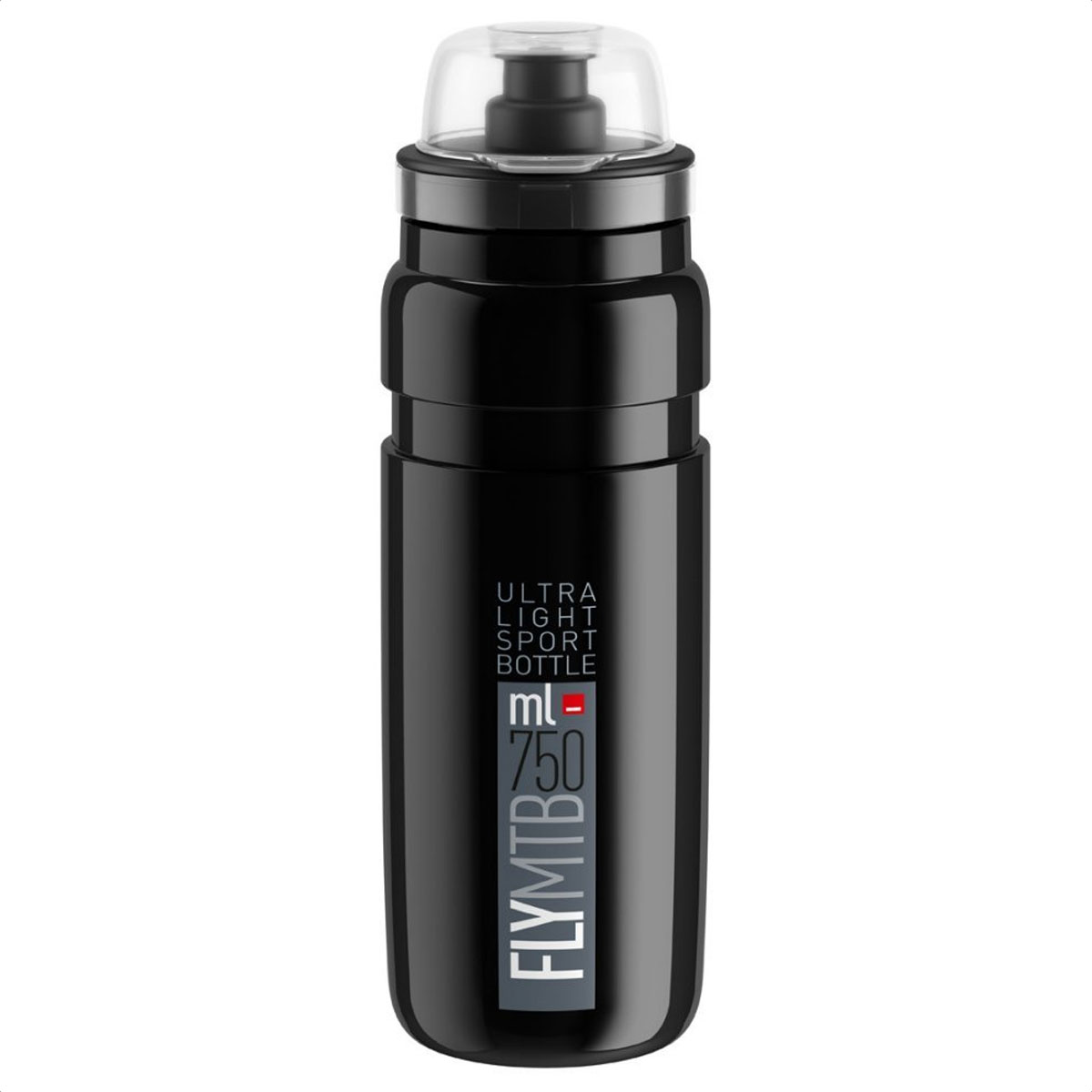 Caramañola Elite Fly Mtb 750ml Con Tapa (Black-Grey)