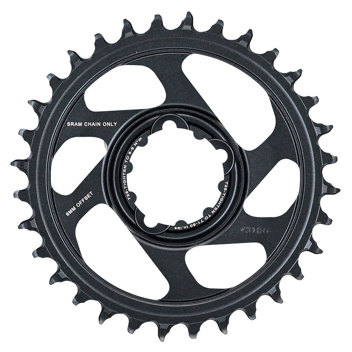 Monoplato Sram Eagle Black X-sync 6mm (34t) - Imagen 2