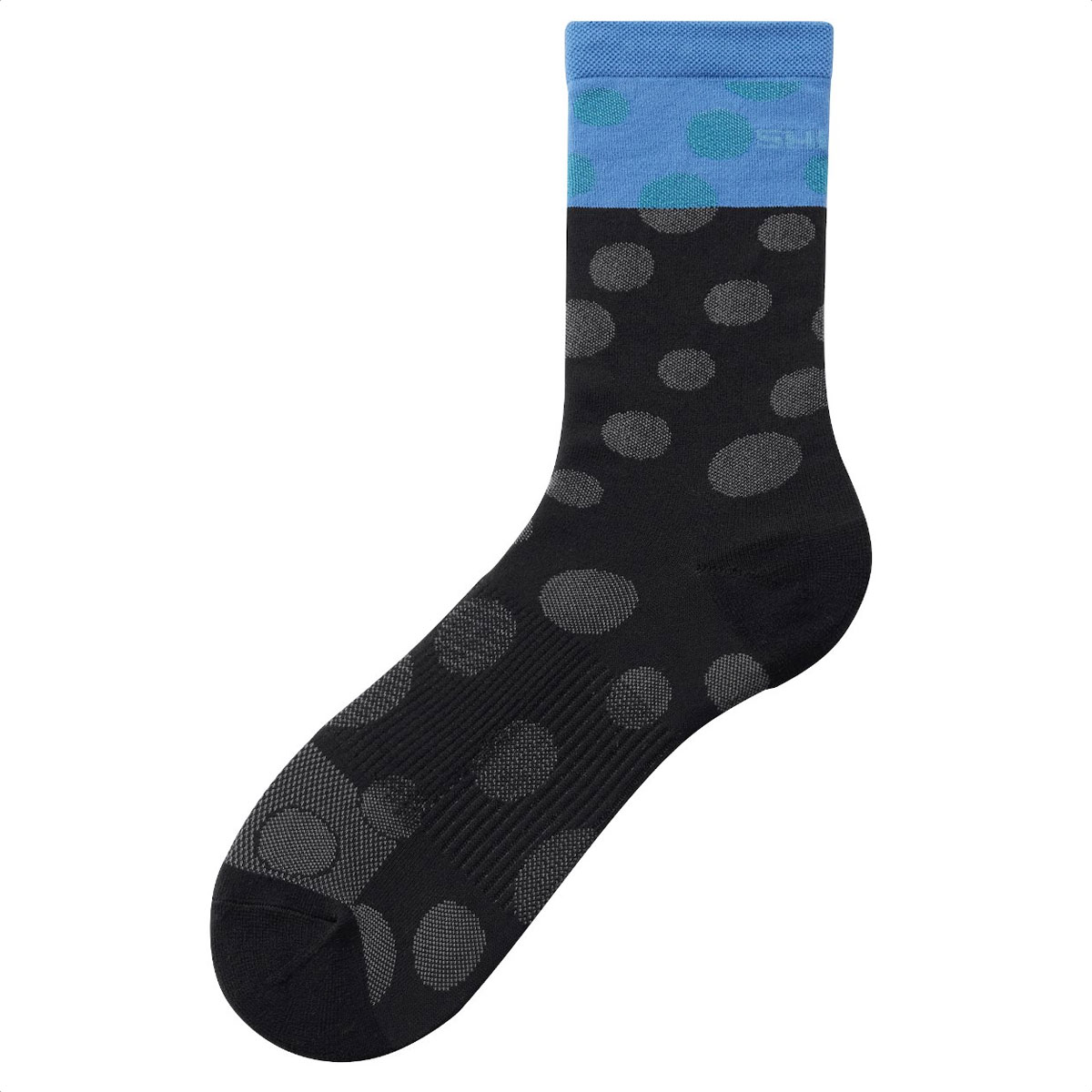 Medias Ciclismo Shimano Original Tall Socks (Black/Gray Dot) - Imagen 2