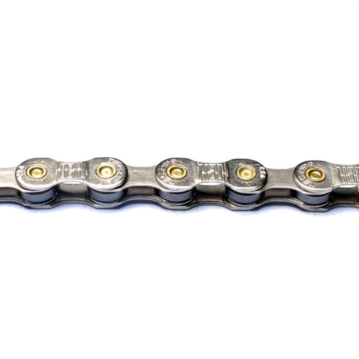 Cadena Tec-pwr C10 Shimano Sram Campagnolo 10v (Silver/Gray - Gold Pin)