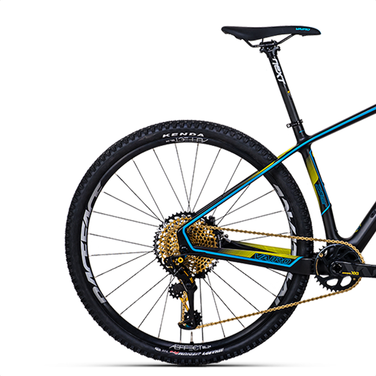 Bicicleta Mtb Vairo XR 9.9 Sram XX1 Eagle R29 (Negro/Cyan/Amarillo) - Imagen 2