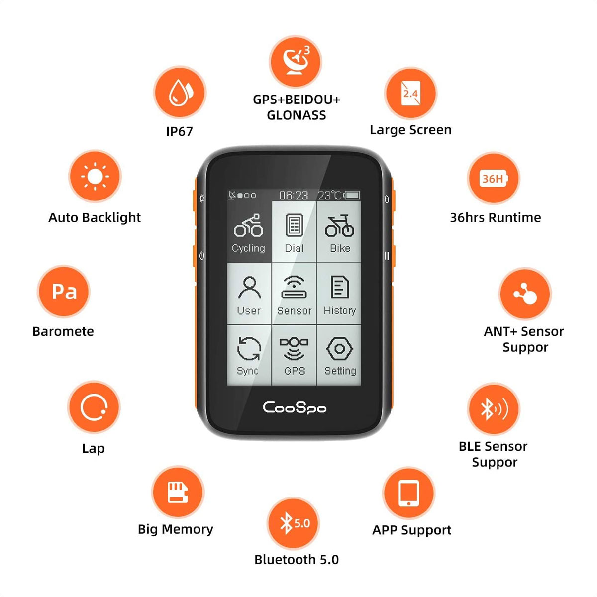 Ciclocomputadora Gps CooSpo BC200 - Imagen 3