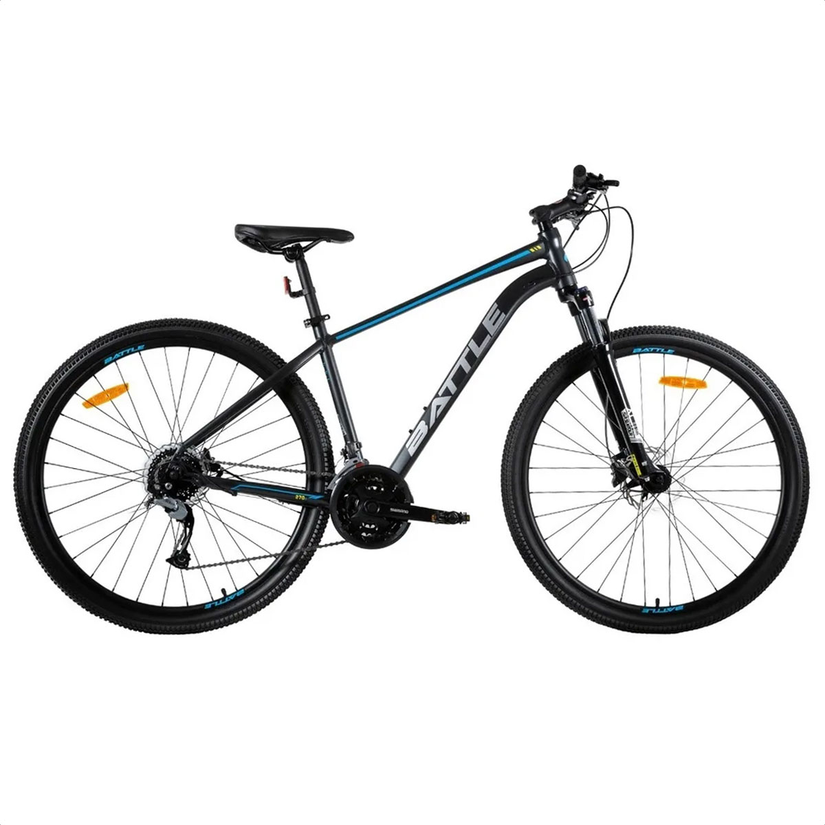 Bicicleta Mtb Battle 270H Shimano Acera R29 (Negro Mate/Celeste)