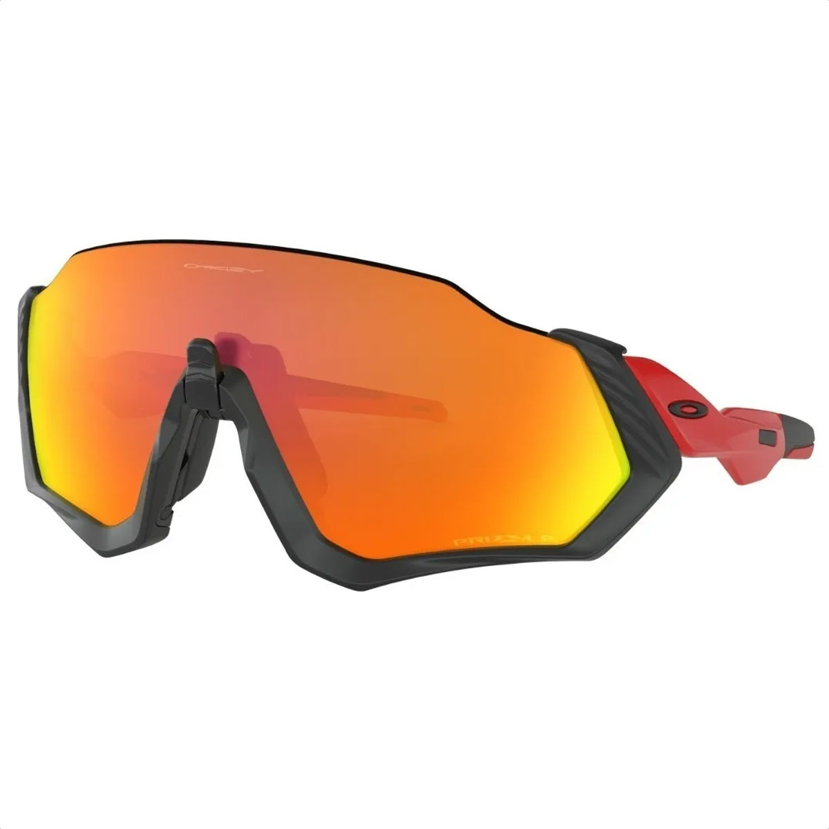 Lentes De Sol Oakley Flight Jacket Polarized (Matte Black Redline - Prizm Ruby Polarized)