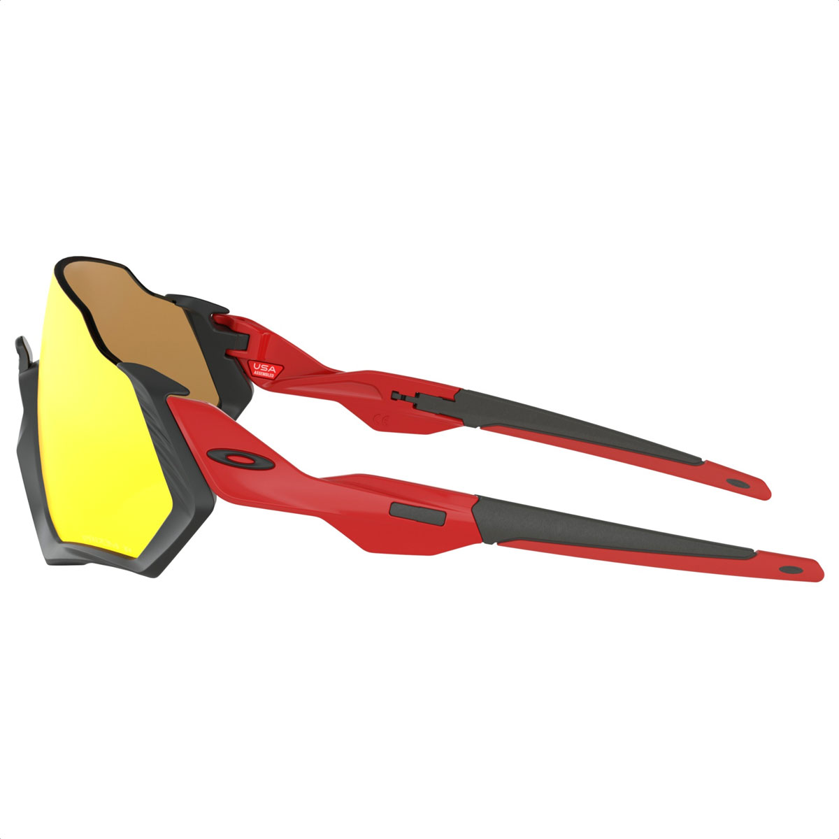 Lentes De Sol Oakley Flight Jacket Polarized (Matte Black Redline - Prizm Ruby Polarized) - Imagen 2