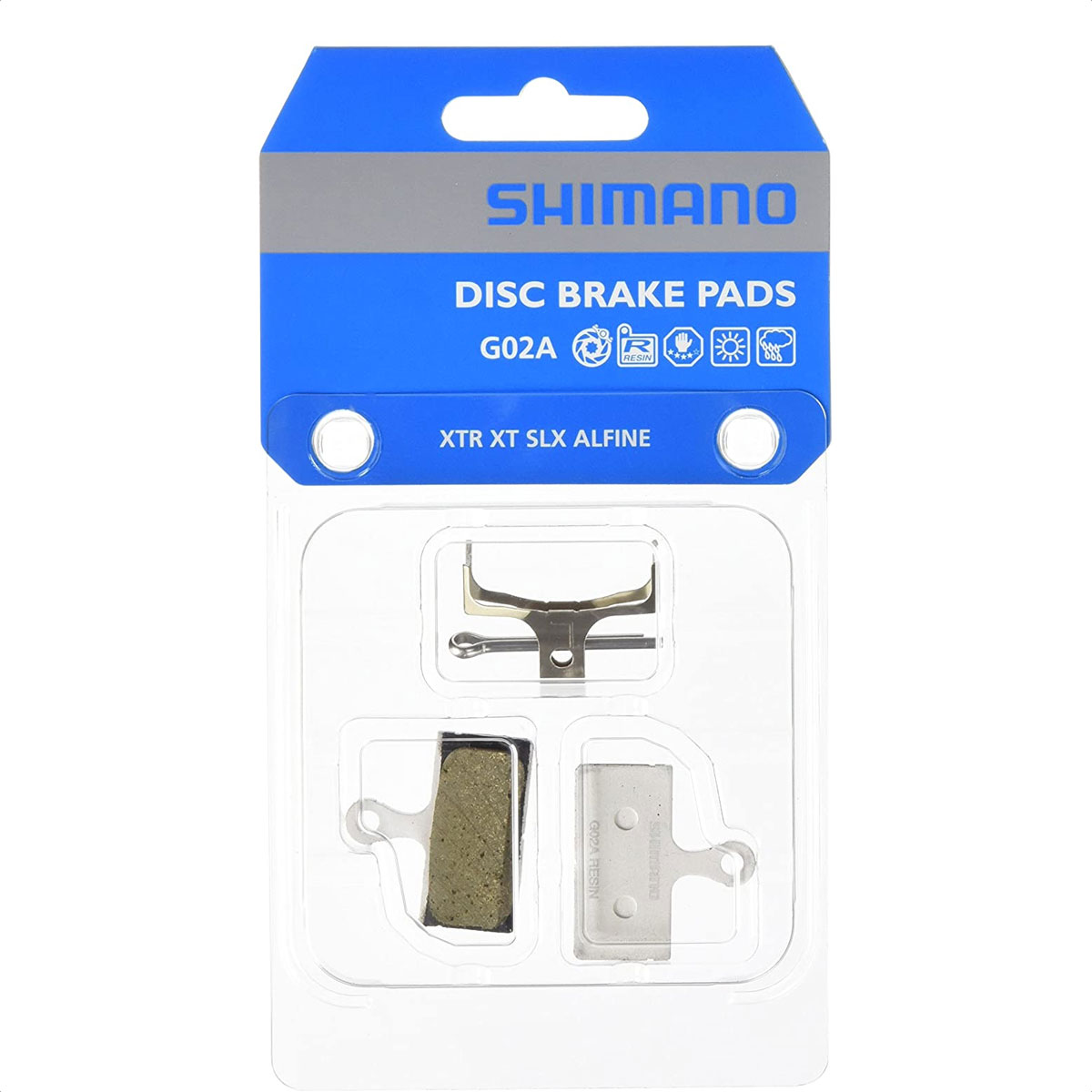 Pastillas Freno A Disco Shimano G02A Xtr-xt-slx Resina (Blister)