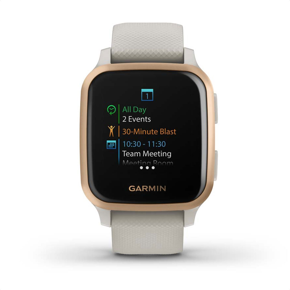 Reloj Smartwatch Garmin Venu SQ Music (Light Sand/Rose Gold) - Imagen 2