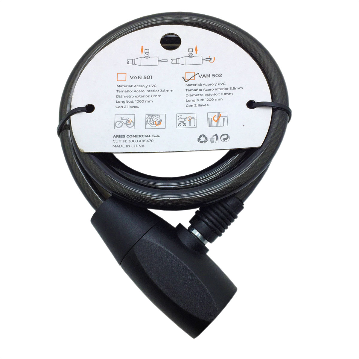 Linga Cable De Acero Van Halen VAN502 1200x10mm - Imagen 3