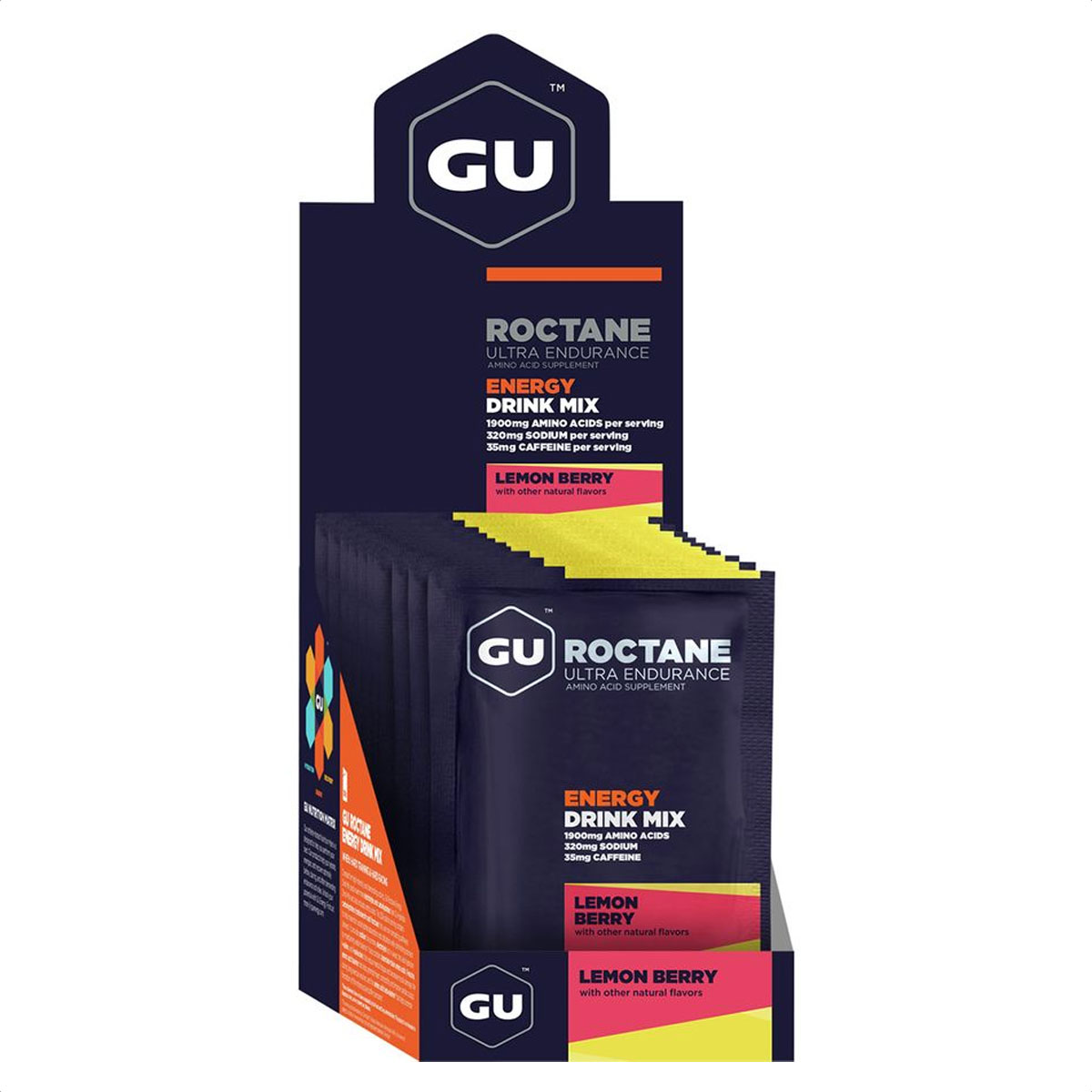 Gu Roctane Energy Drink Mix Energía Isotónica (Lemon Berry - 35mg caffeine) - Imagen 3