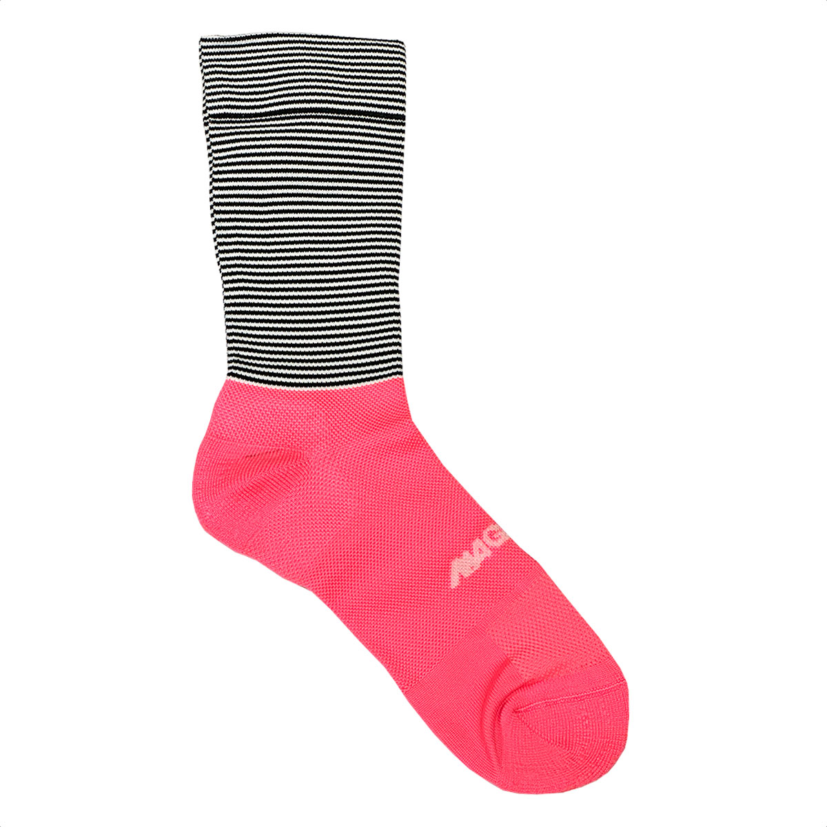 Medias Ciclismo Magenta Caña Alta (Mil Rayas Rosa) - Imagen 2