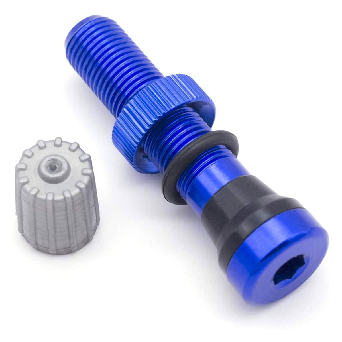 Válvulas Schrader Tubeless Encore Aluminio 40mm (Azul) - Imagen 2