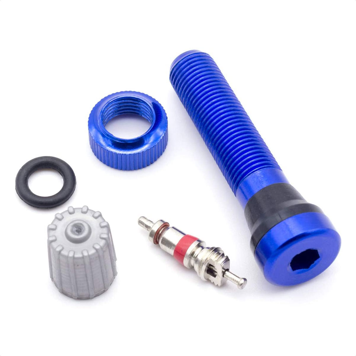 Válvulas Schrader Tubeless Encore Aluminio 40mm (Azul) - Imagen 3