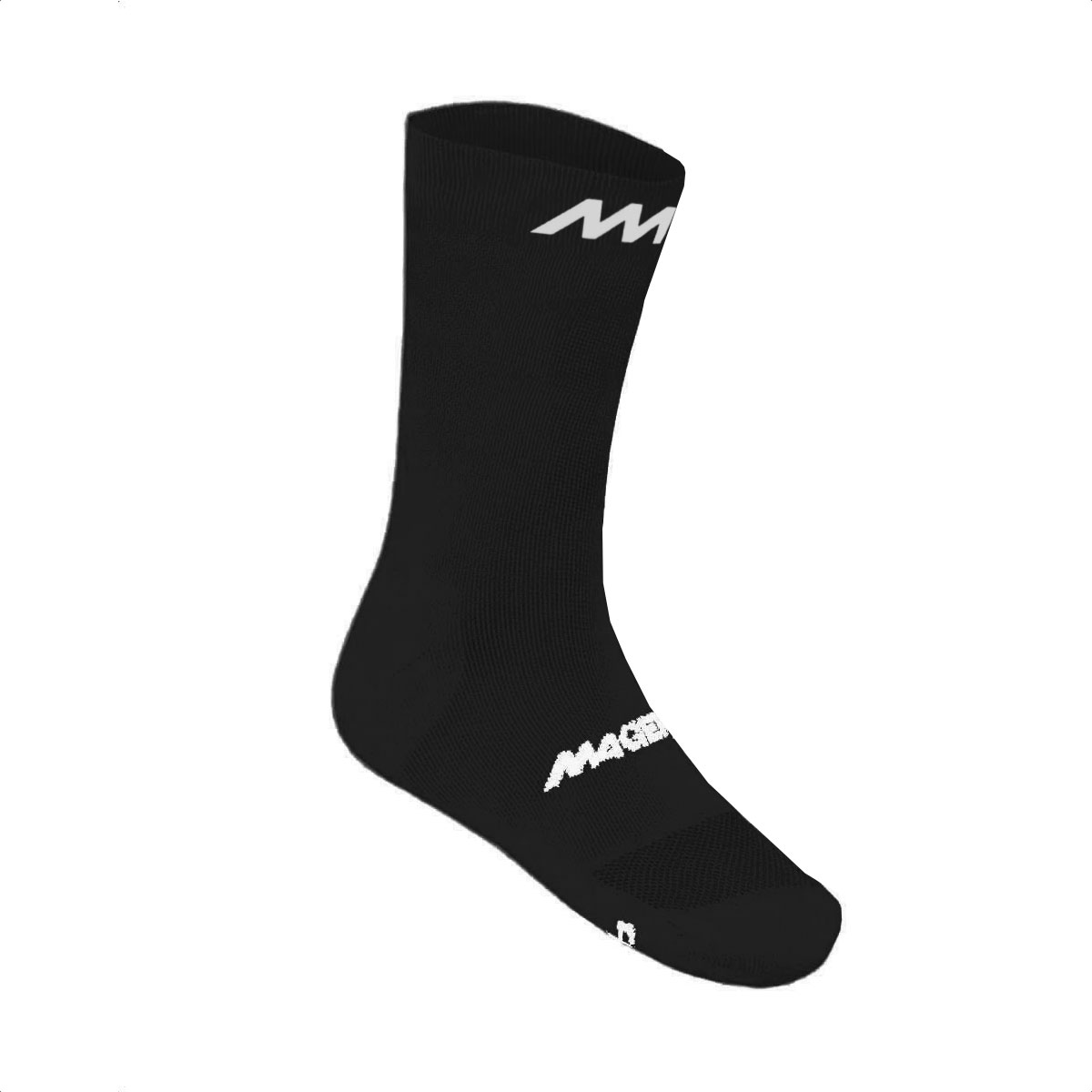 Medias Ciclismo Magenta Caña Alta (Negra/M Blanca) - Imagen 2