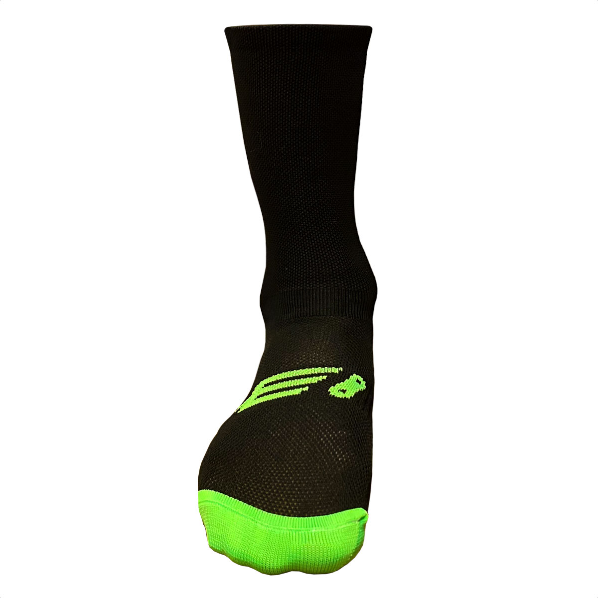 Medias Ciclismo Epic Bikes Caña Alta (Negro Logo Verde) - Imagen 2