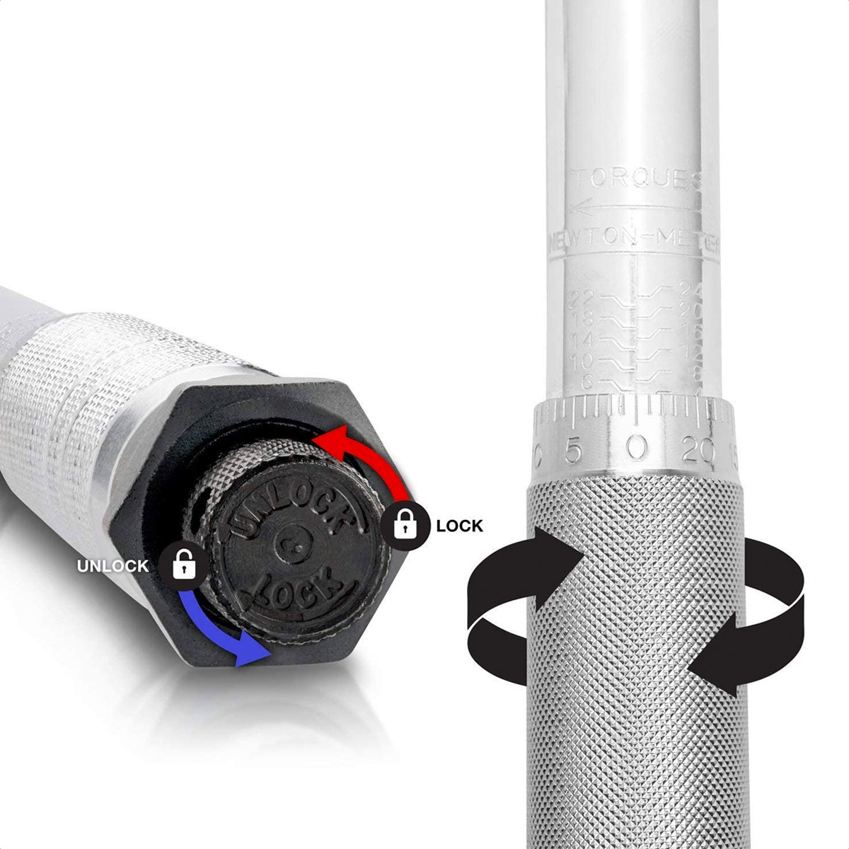Torquímetro MTI Torque Wrench 1/4 2-24nm - Imagen 2