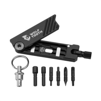 Multiherramienta Wolf Tooth 6-Bit Hex Wrench With Keychain (Black/Black)