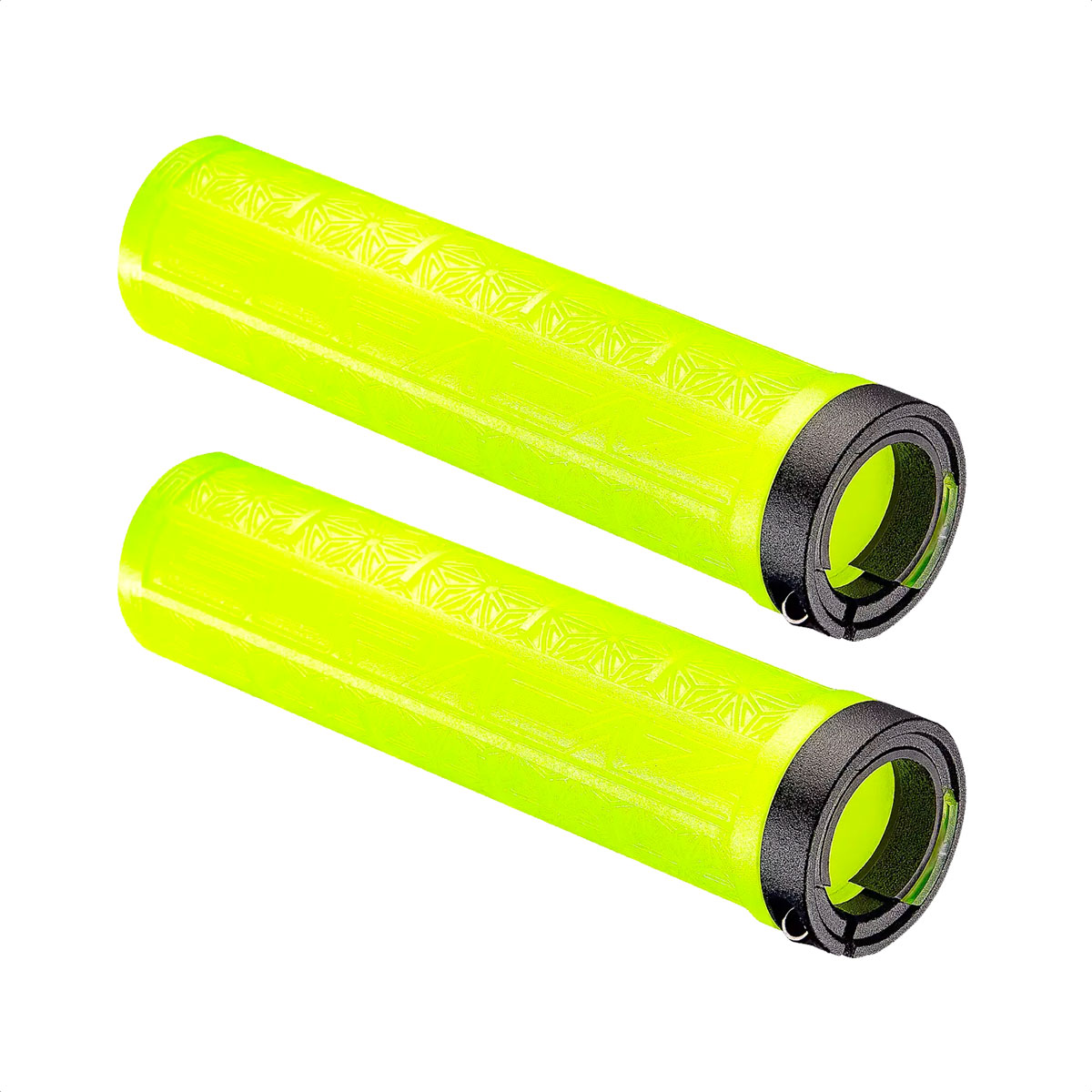 Puños Grip Supacaz Grizips Rubber Lock-on Ring (Neon Yellow) - Imagen 2