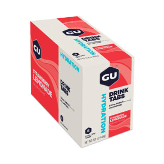 Gu Hydration Drink Tabs 320mg Sodio Hidratación Caja x8 (Strawberry Lemonade)