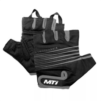Guantes Ciclismo Dedos Cortos Mti Cross Mountain (Negro/Gris)