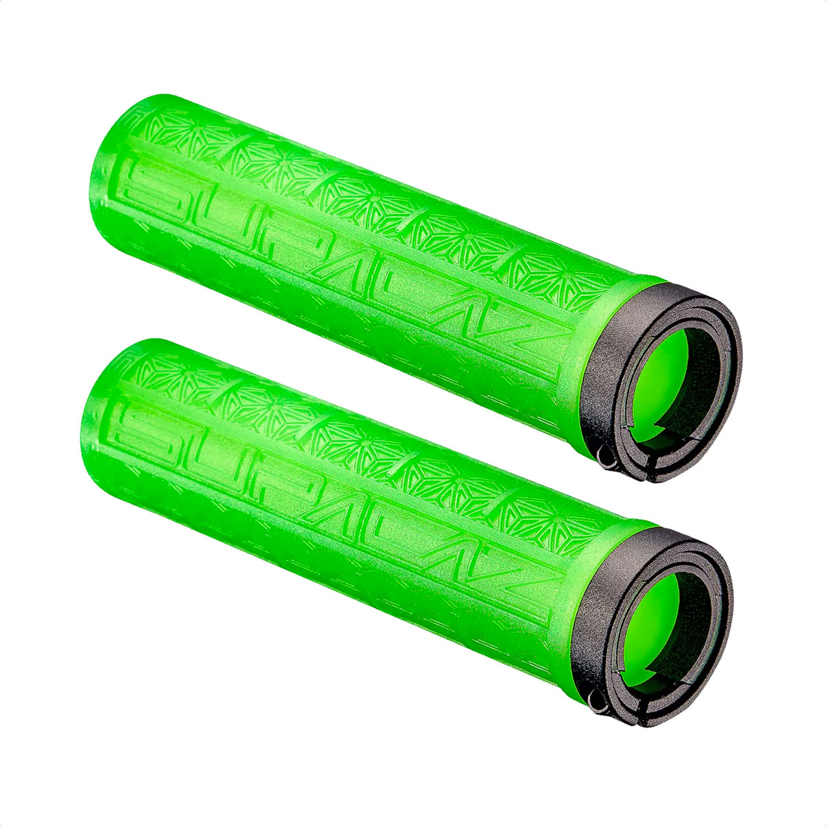 Puños Grip Supacaz Grizips Rubber Lock-on Ring (Neon Green) - Imagen 2