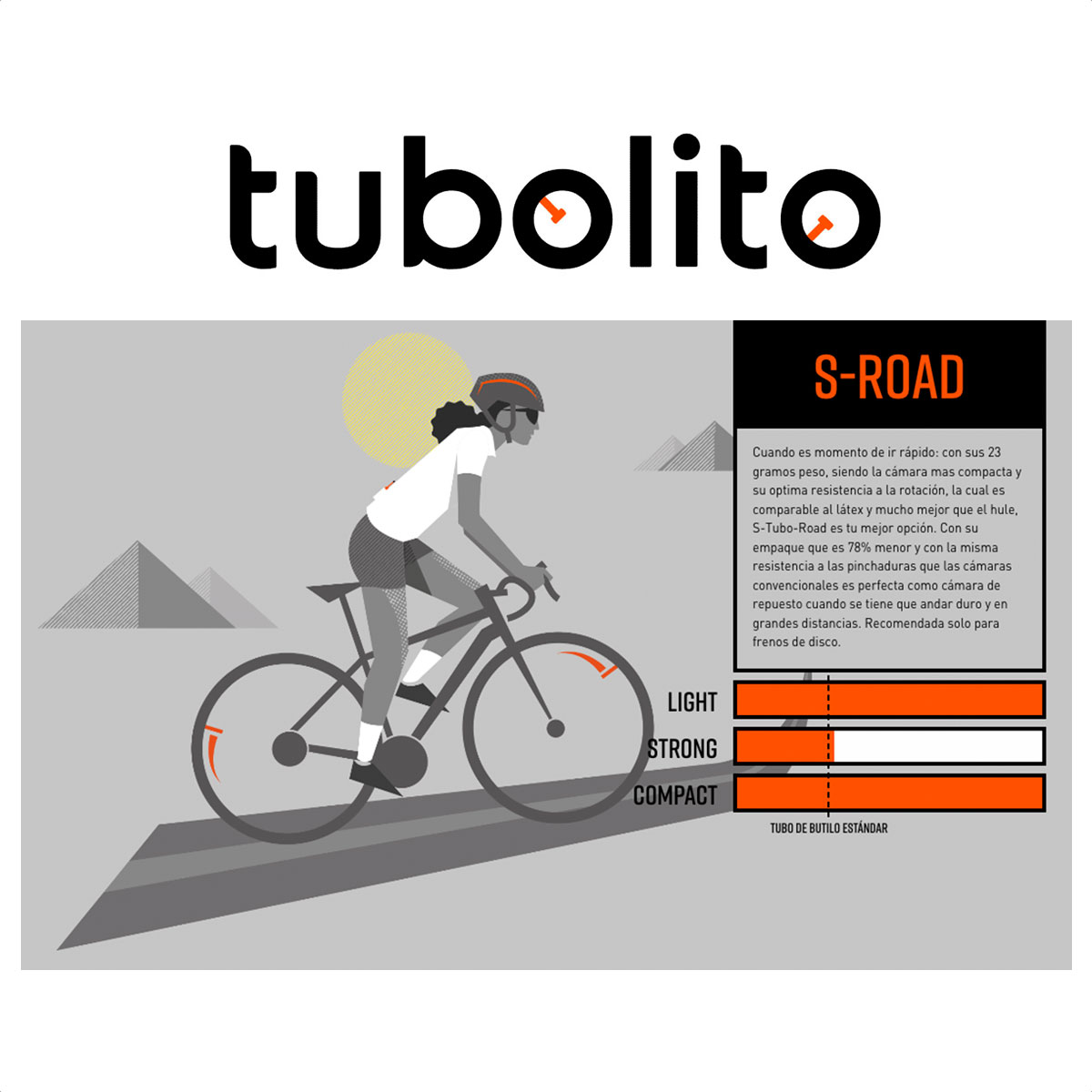 Camara Tubolito S-Road 700x18-32c (Presta Black 80mm) - Imagen 3