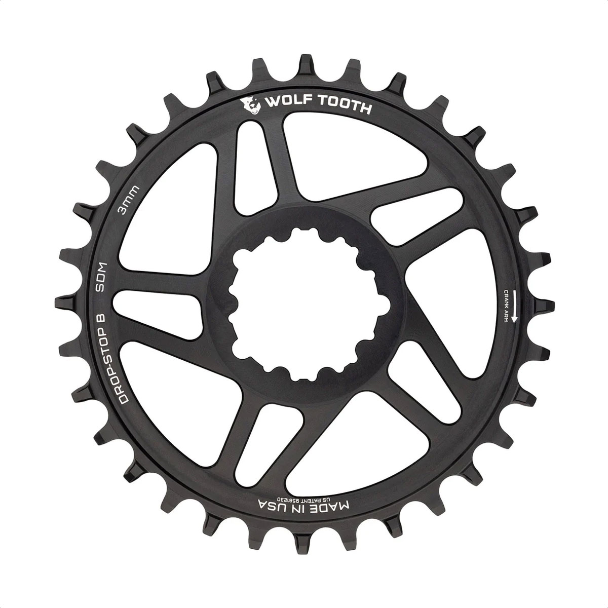 Monoplato Wolf Tooth Drop-Stop B Sram 3 Bolts 3mm Round (34t)