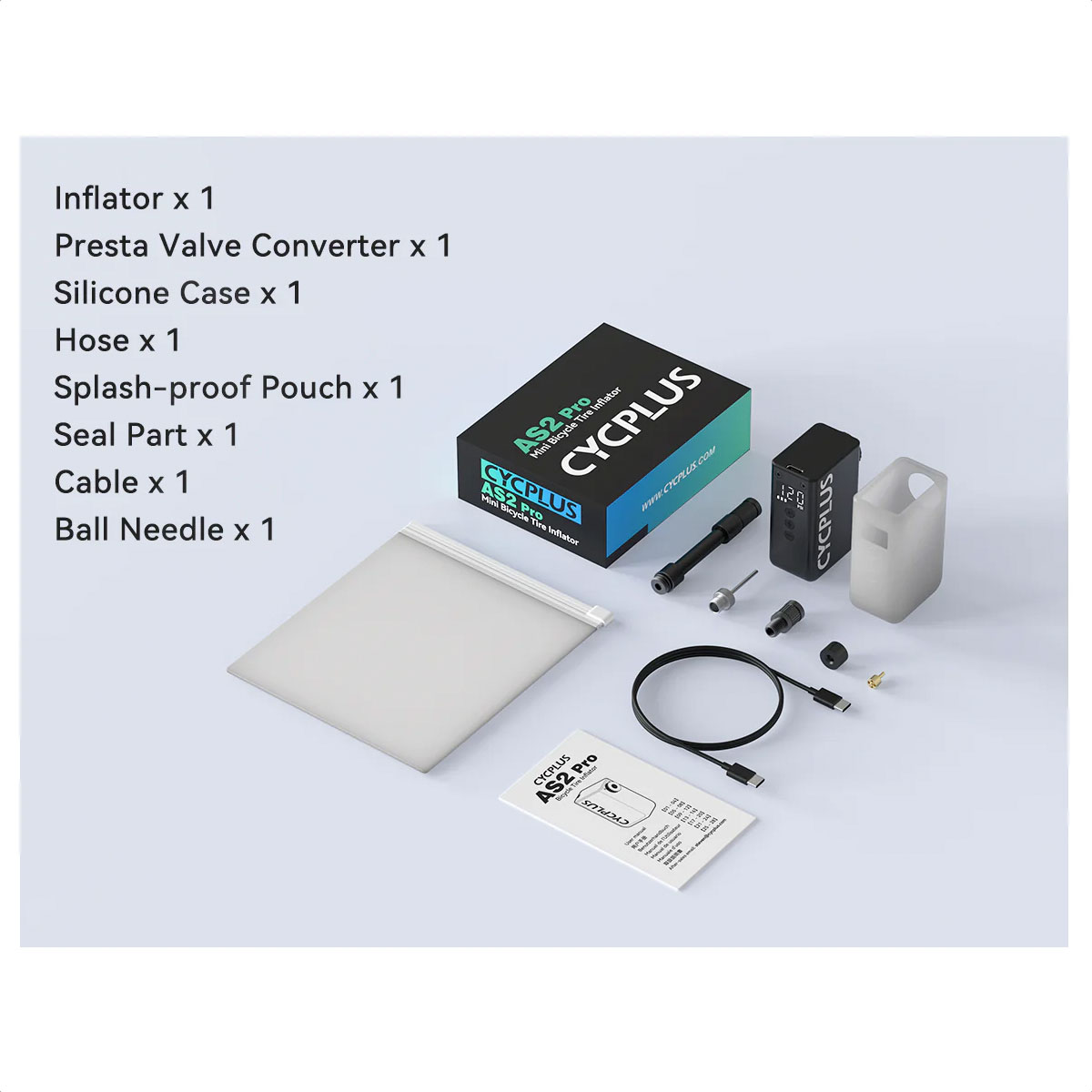 Mini Inflador Compresor Cycplus Cube AS2 Pro Usb 120g (120psi) - Imagen 2