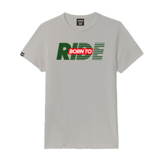 Remera Magenta Born To Ride (Gris Con Verde)