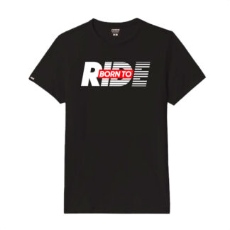 Remera Magenta Born To Ride (Negro Con Blanco)