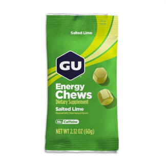 Gu Energy Chews Gomitas (Salted Lime - Sin Cafeína)